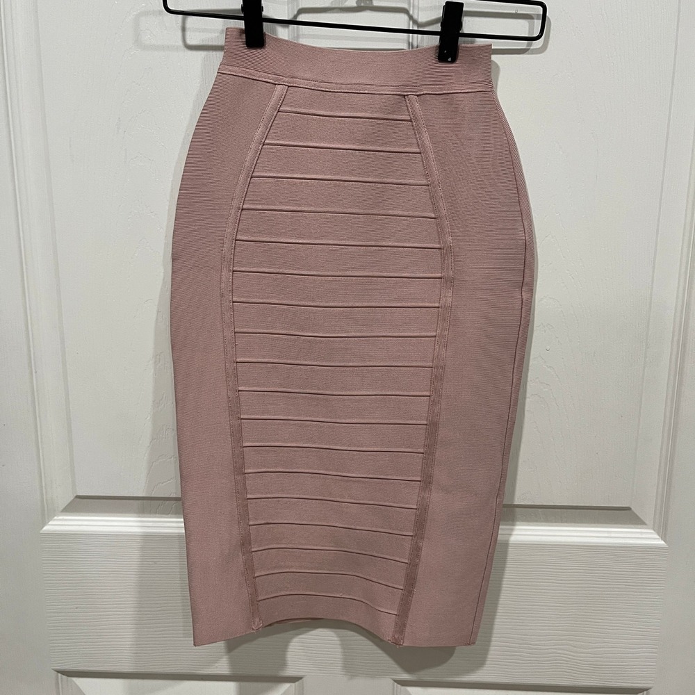 House‎ of London XS Bandage Skirt Bodycon Pencil Pink Party Cocktail Club